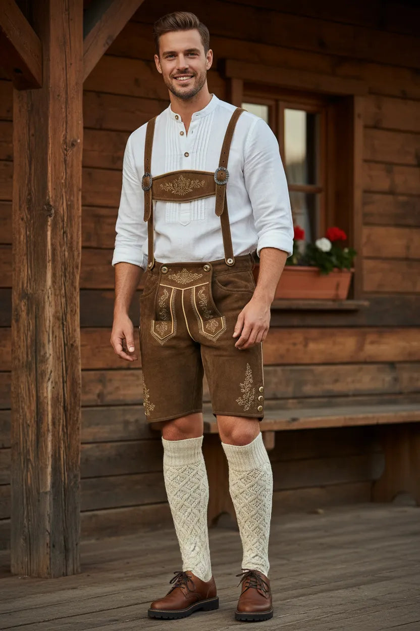 Heather white lederhosen knee-high socks