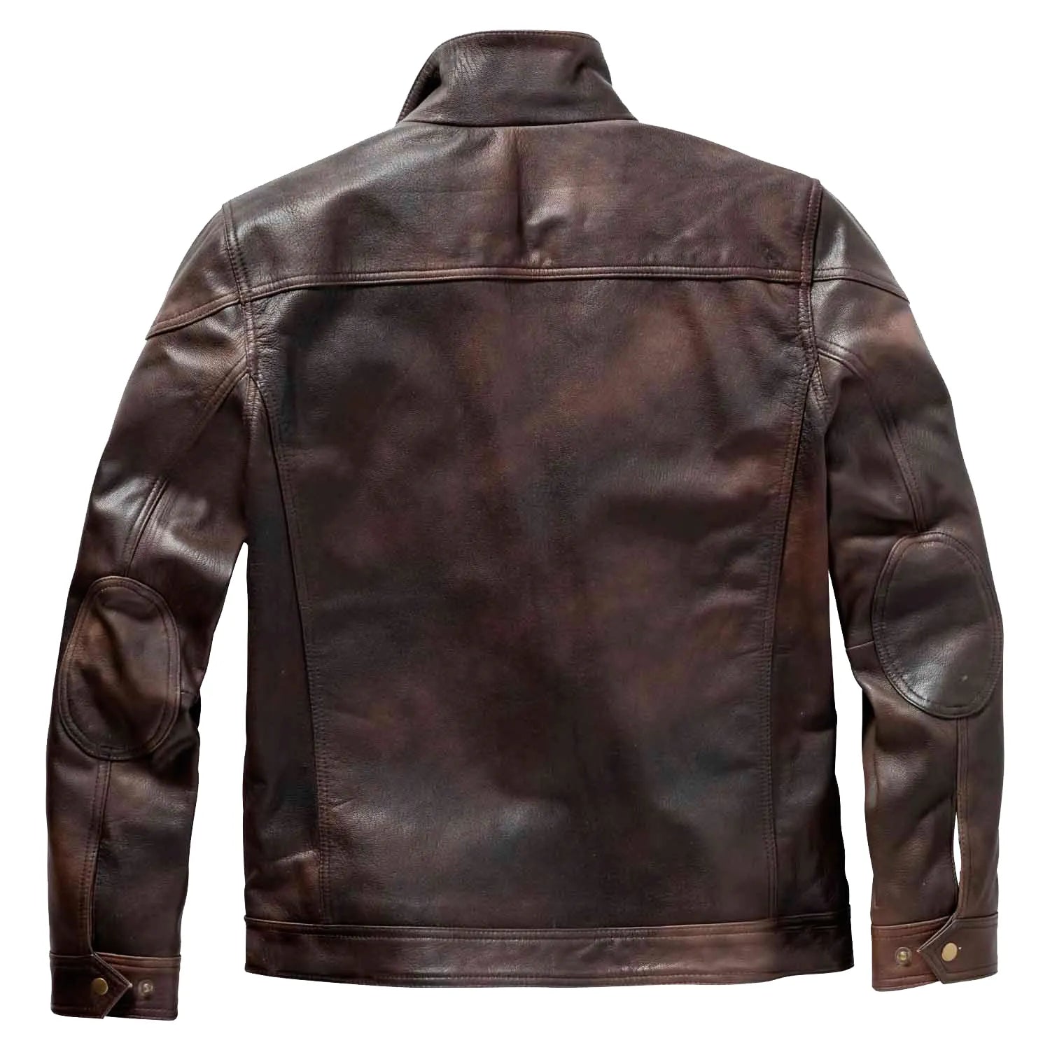 men-classic-brown-leather-hunting-jacket-back-by-SKS-Wholesales