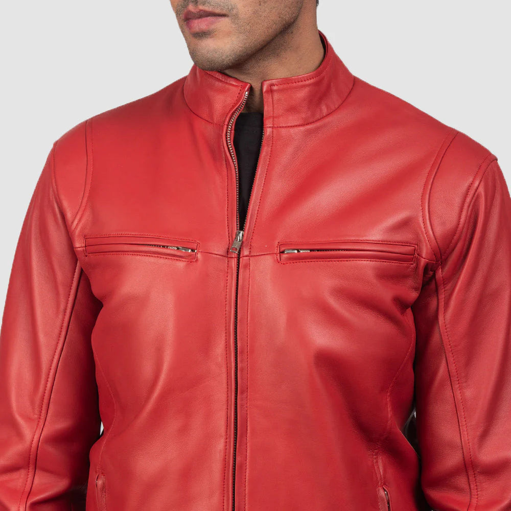 mens-red-leather-biker-jacket-front-close-up-by-SKS-Wholesales