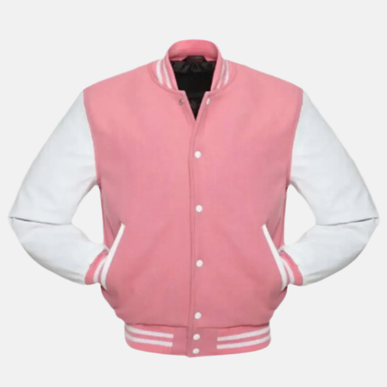 pink-and-white-letterman-jacket-pockets-focused-by-SKS-Wholesales