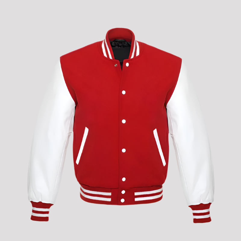 red-and-white-leather-varsity-jacket-front-by-SKS-Wholesales