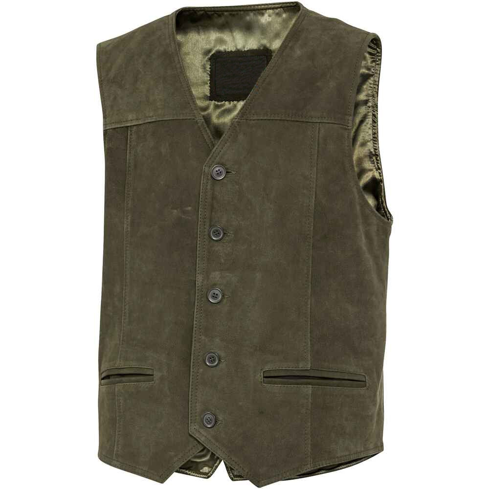traditional-leather-hunting-vest-Front-Side-View-by-SKS-Wholesales