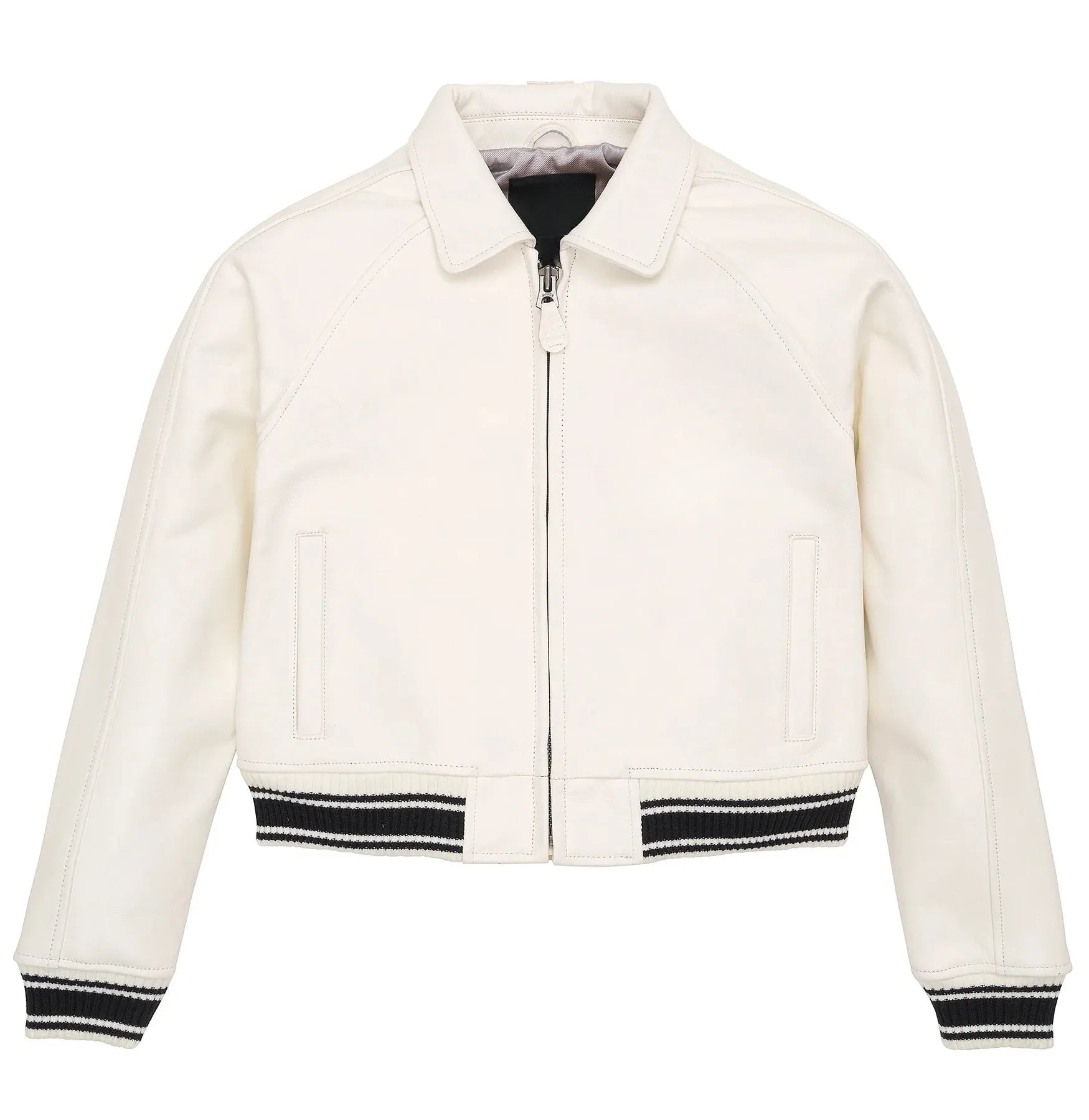 Wholesale White Avirex Cropped Icon Jacket By SKS