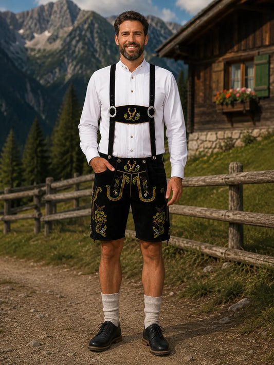 Black-Short-Lederhosen-Front-By-SKS-Wholesales