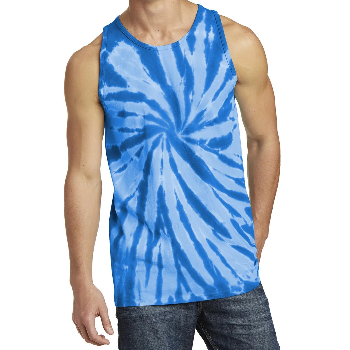 Blue-Tie-Dye-Tank-Top-Front-By-SKS-Wholesales