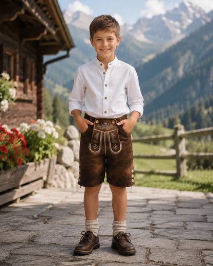 Brown-Kids-Lederhosen-By-SKS