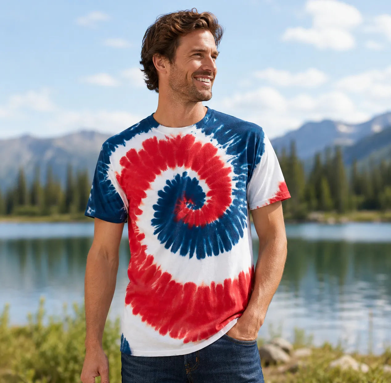 Custom-Tie-Dye-Tee-Shirts-Front-By-SKS-Model