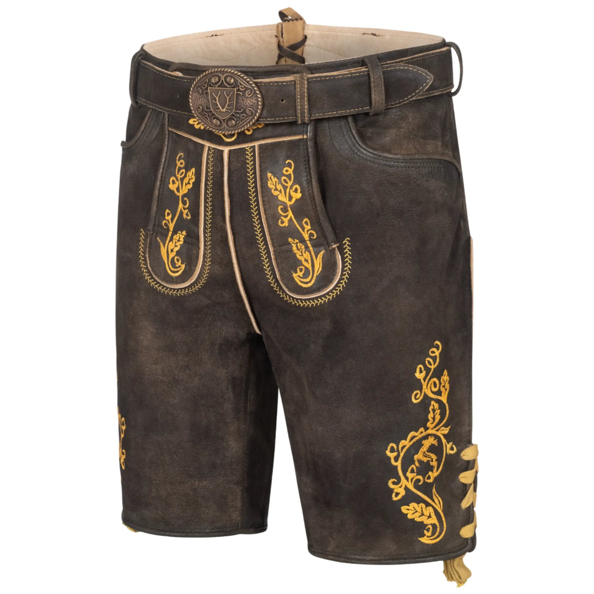 Dark brown short lederhosen, full set