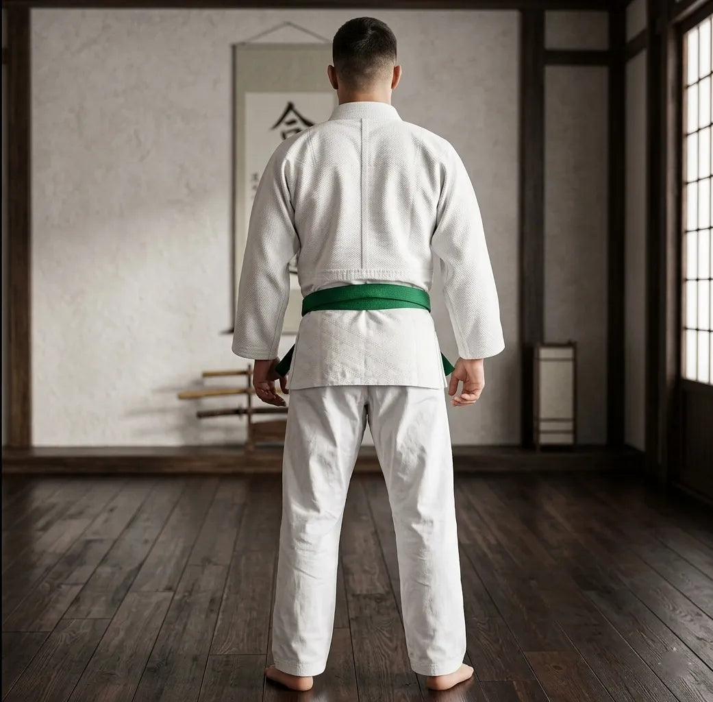 Double-Weave-White-Karate-Uniform-By-SKS-Wholesales-Back