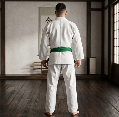 Double-Weave-White-Karate-Uniform-By-SKS-Wholesales-Back