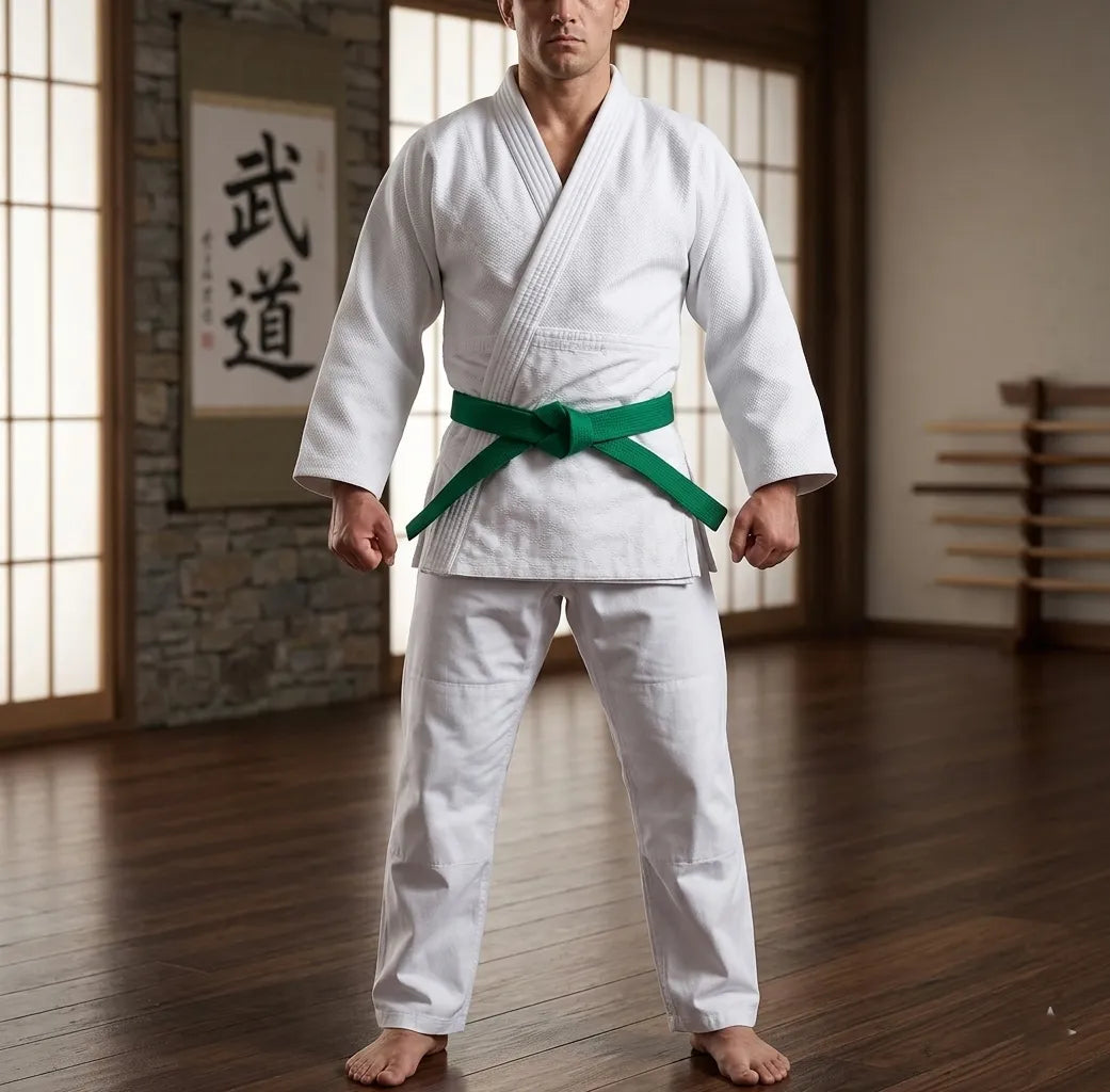Double-Weave-White-Karate-Uniform-By-SKS-Wholesales-Front