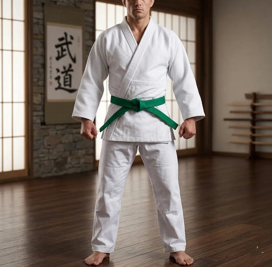 Double-Weave-White-Karate-Uniform-By-SKS-Wholesales-Front