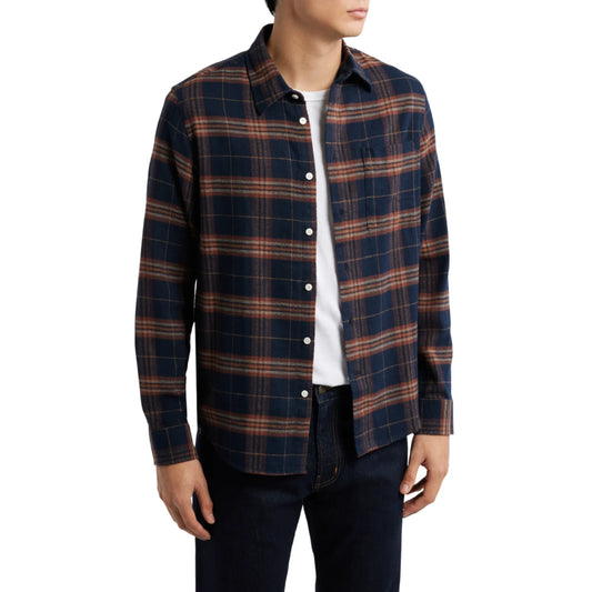 Flannel-Long-Sleeve-Button-Up-Shirt-Front-By-SKS-Wholesales