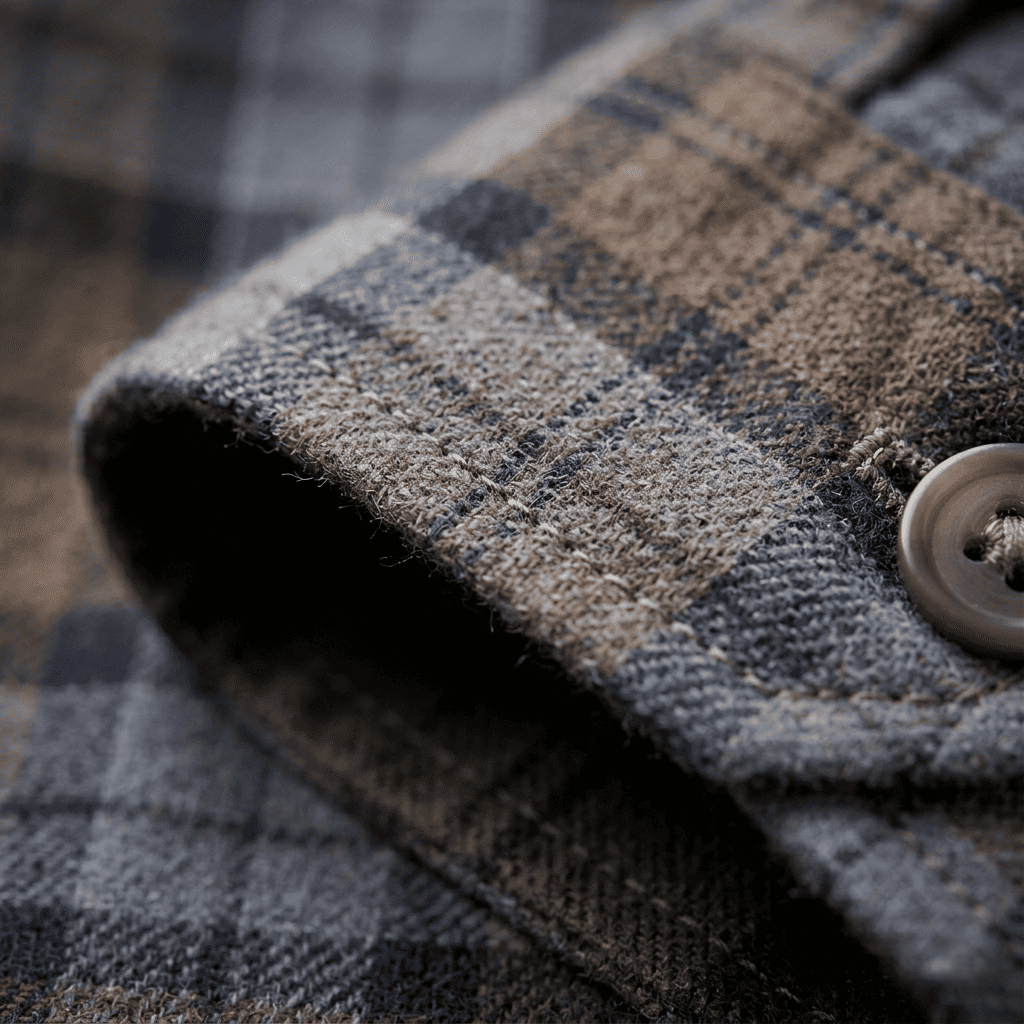 Wholesale Men's Cedarwood Plaid Flannel Button Down Shirt