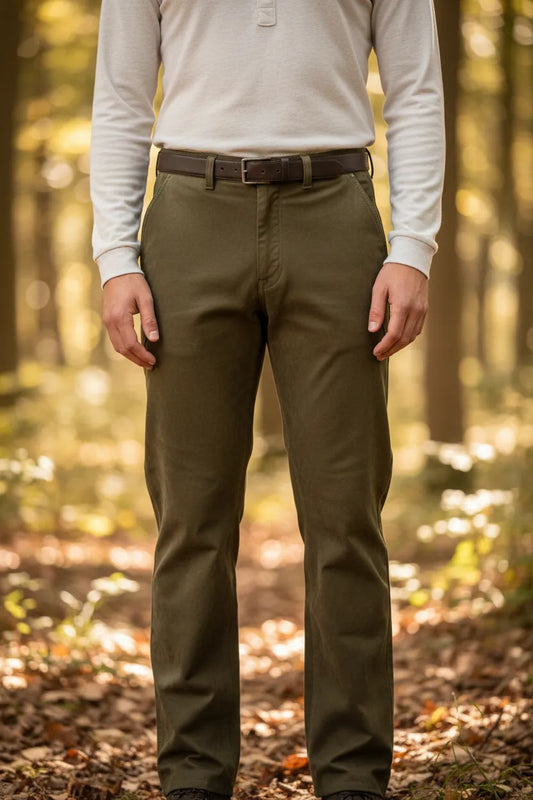 Trapper leather hunting trousers