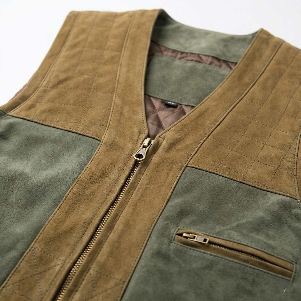 Wholesale Buffalo Tan Leather Hunting Vest