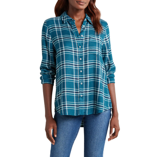 Long-Sleeve-Womens-Flannel-Shirt-Front-By-SKS-Wholesales