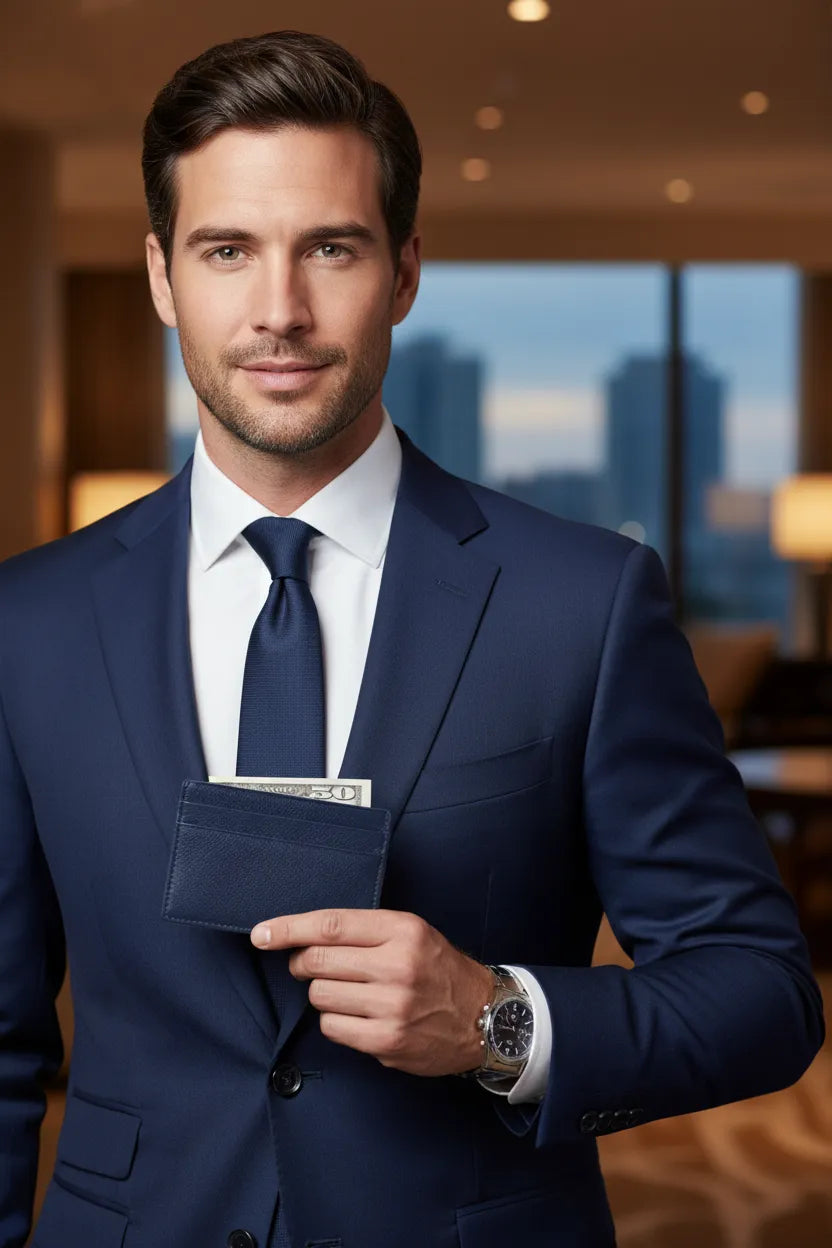 Mens-Blue-Slim-Leather-Card-Holder