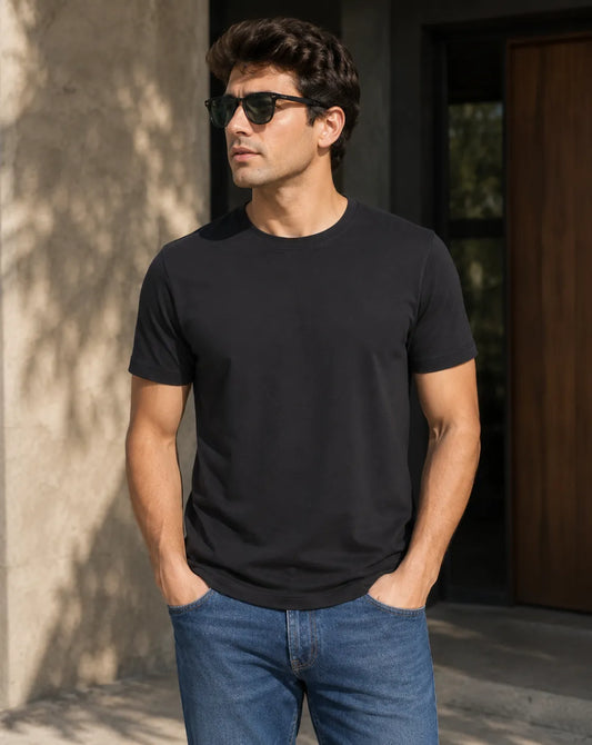 Mens-Short-Sleeve-T-Shirt-Front-By-SKS-Model