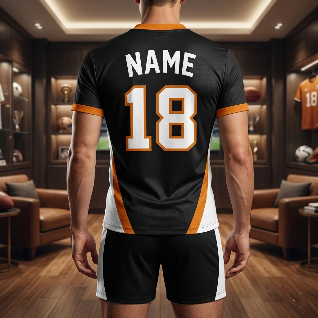 Wholesale Men's Black Volleyball Uniform