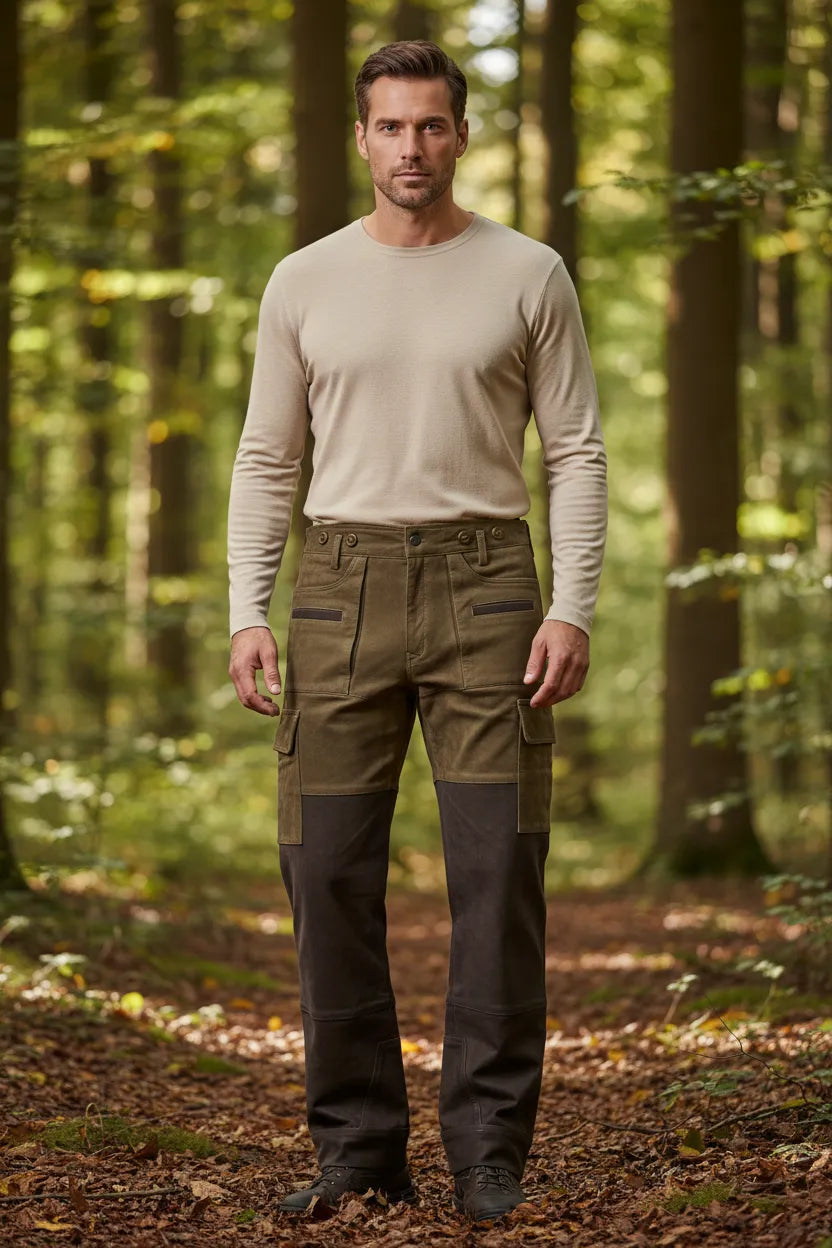 Men's leather hunting trousers Arne
