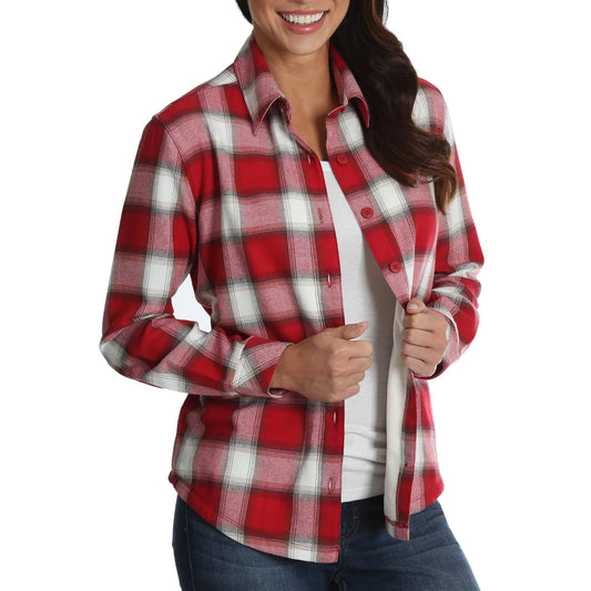 Red-and-White-Flannel-Shirt-Womens-By-SKS-Wholesales
