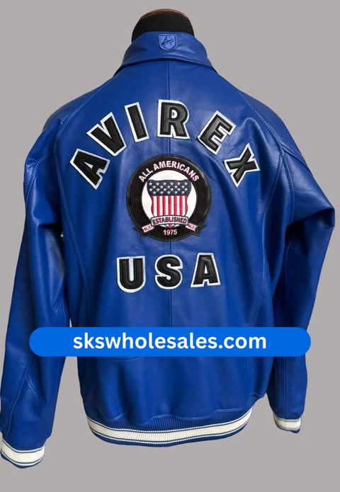 Wholesale All Black Avirex Leather Jacket - Flexible MOQs