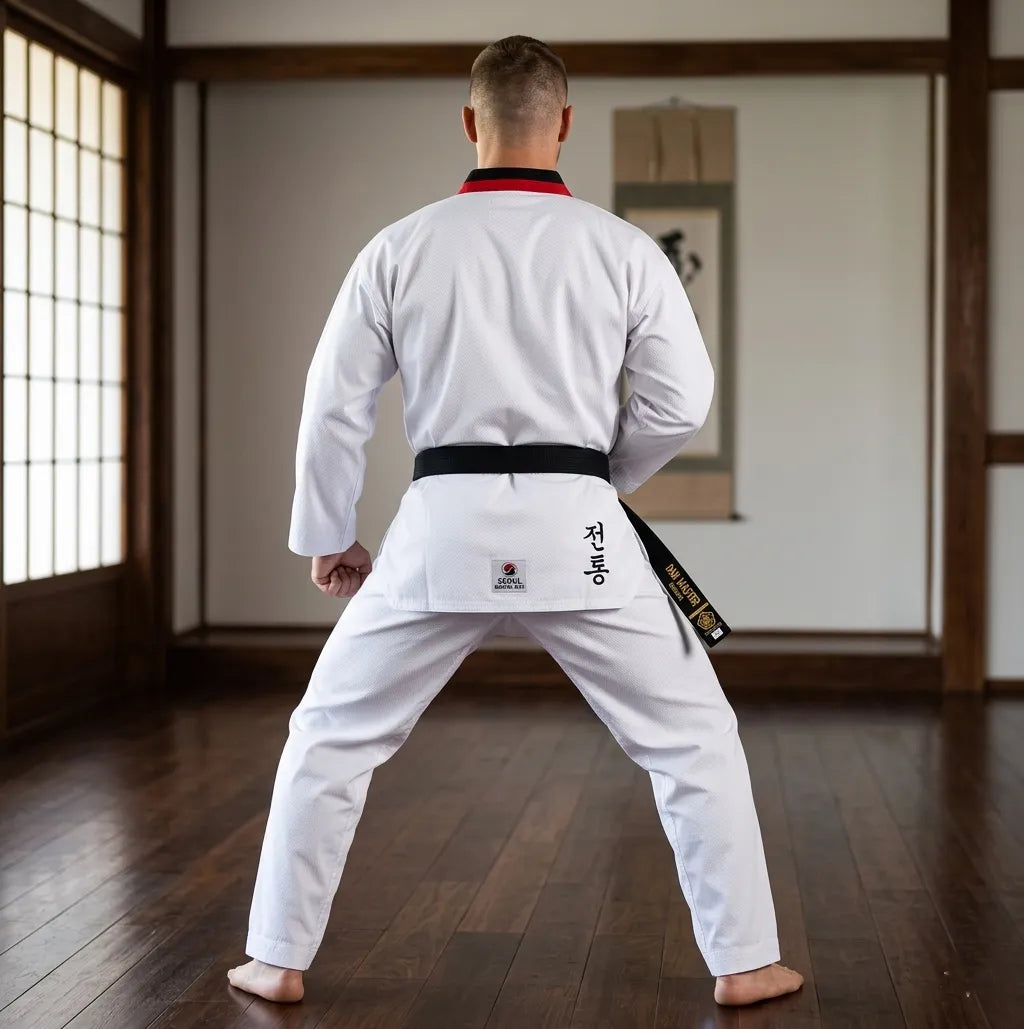 Taekwondo-Black-Belt-Uniform-By-SKS-Wholesales-Back
