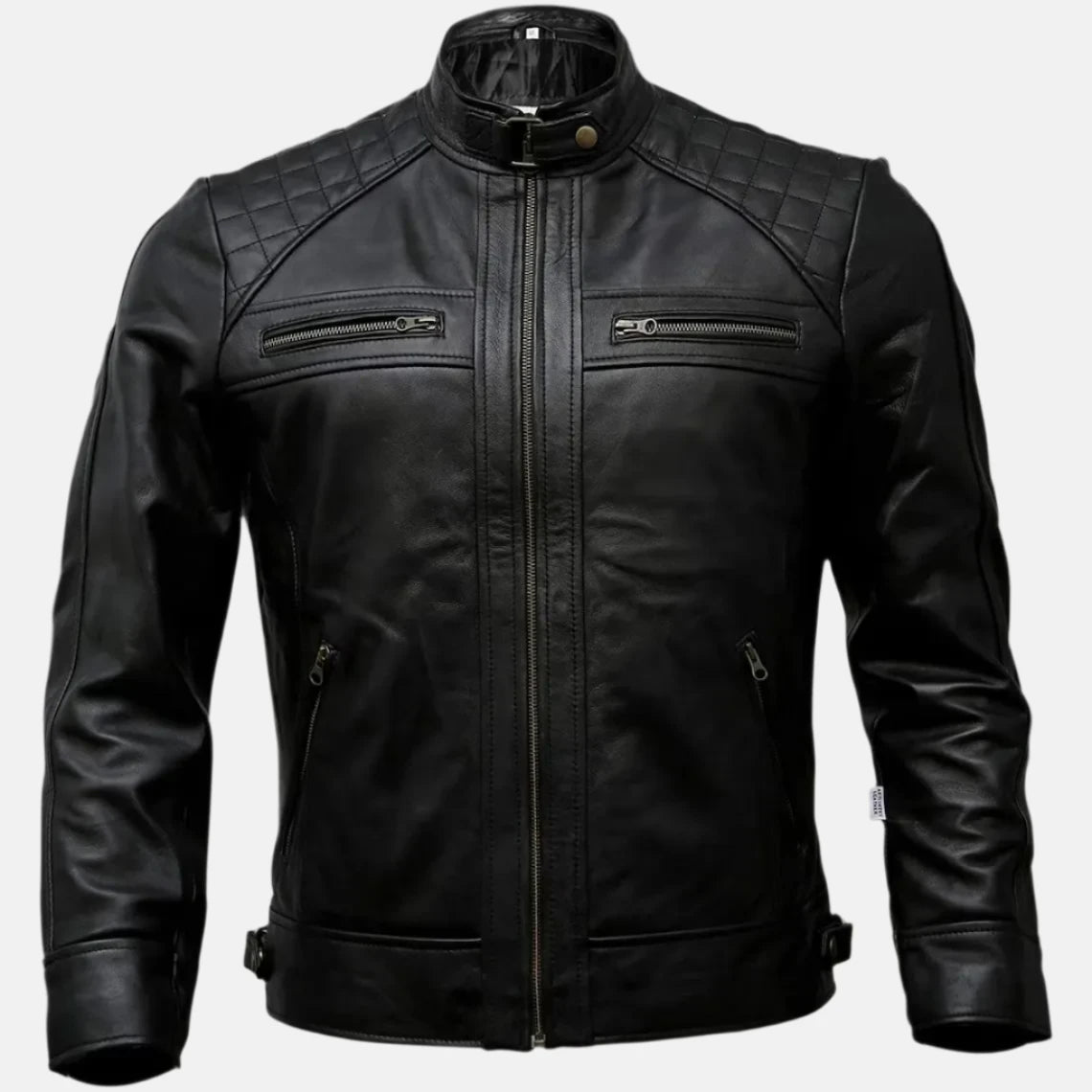 Wholesale-Leather-Jacket-Black-Front