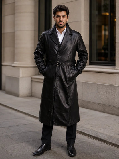 Wholesale-Leather-Trench-Coat-Model