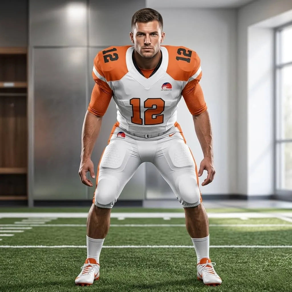custom-orange-white-football-uniform-by-sks-wholesales-Front