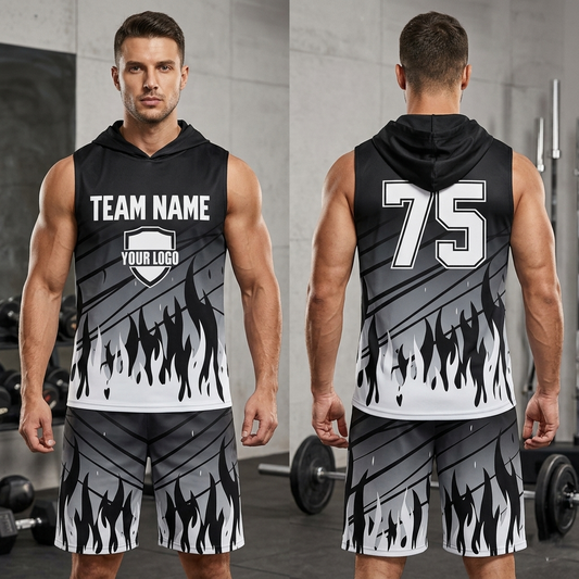 Wholesale Black And White Flag Football Uniform