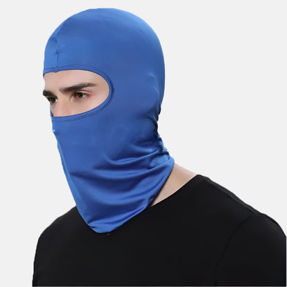 Customizable blue balaclava face mask