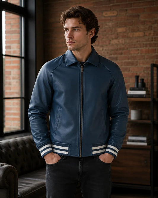 blue-leather-varsity-jacket-front-by-SKS