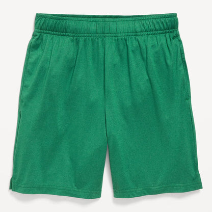 Boys' green school shorts