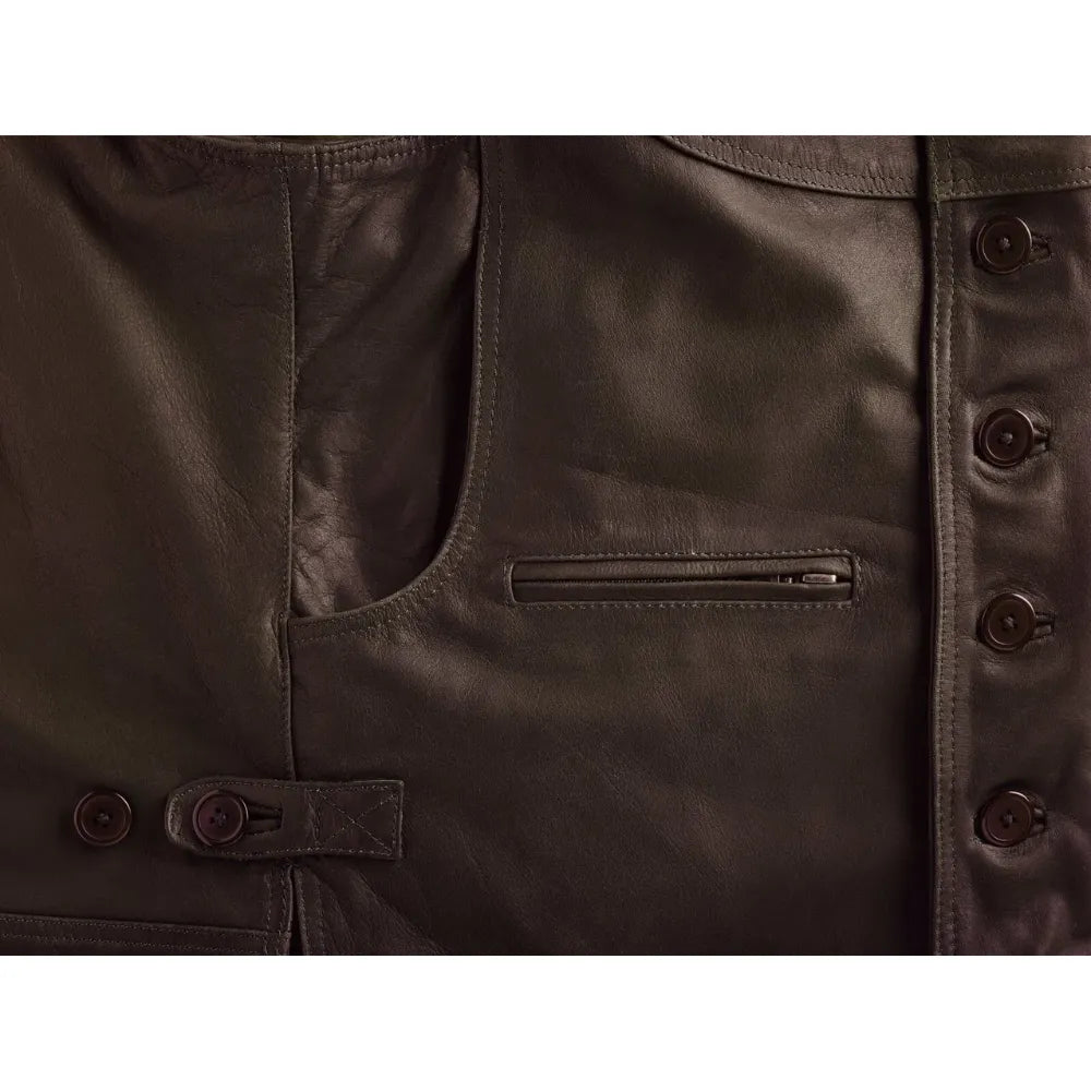 buffalo-leather-hunting-vest-pockets-zoom-by-SKS-Wholesales
