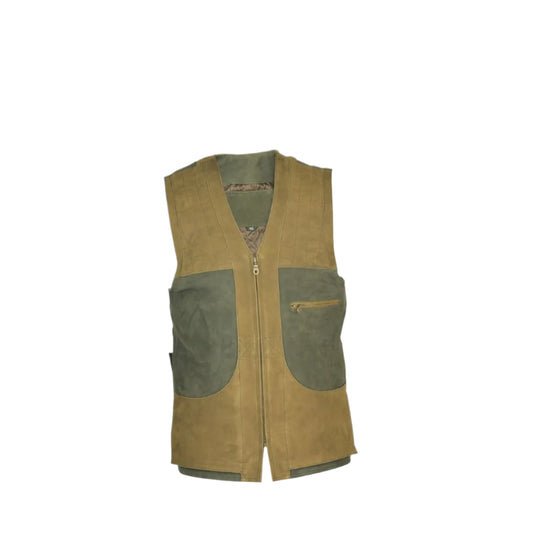 buffalo-tan-leather-hunting-vest-front-by-SKS-Wholesales