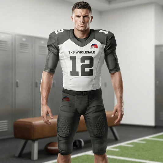 custom-black-white-football-uniform-by-sks-wholesales-Front