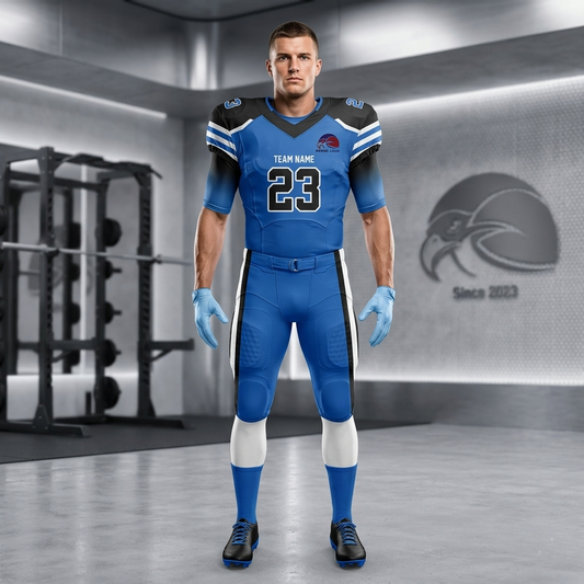Wholesale Custom Blue Football Uniforms