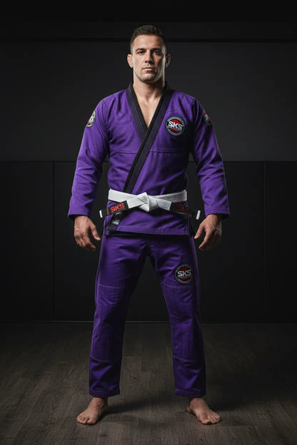 Custom Brazilian jiu-jitsu gi, front view