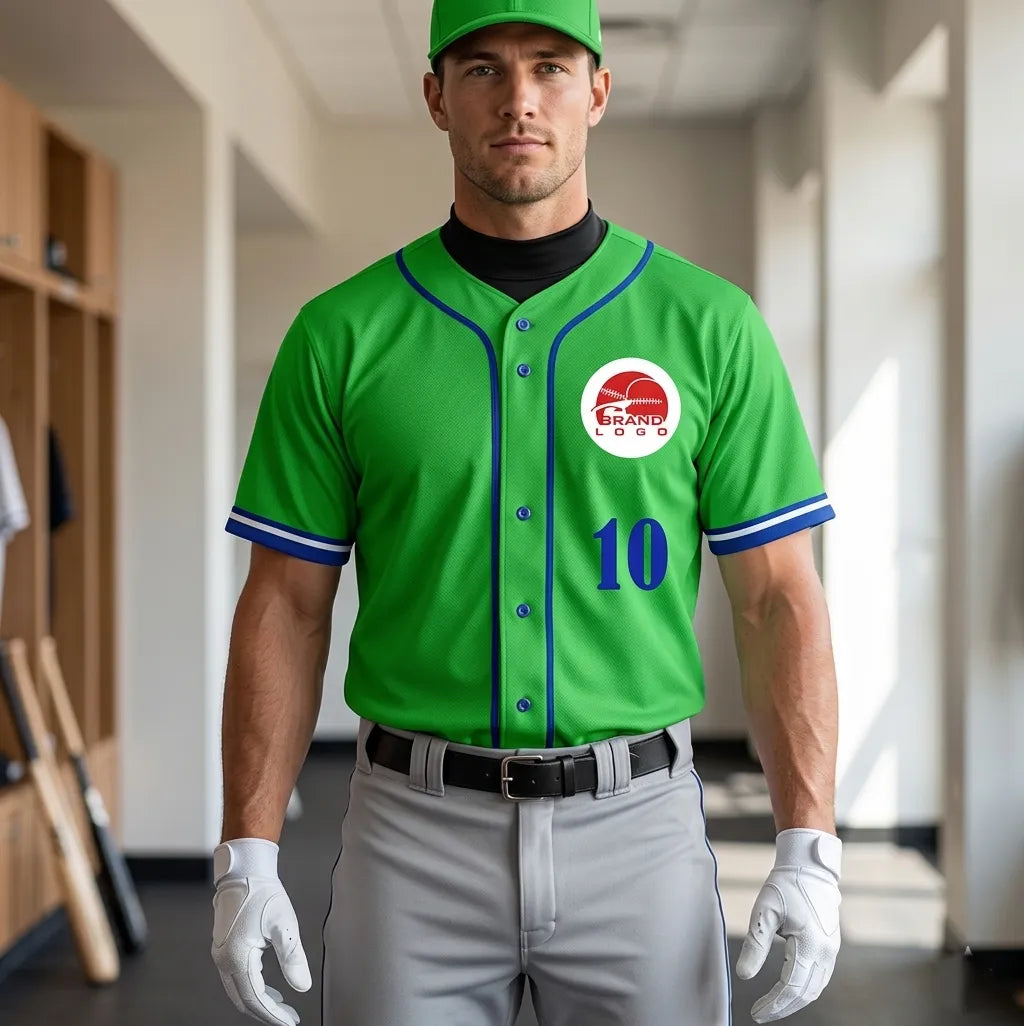 custom-green-and-grey-baseball-uniforms-by-sks-wholesales-front