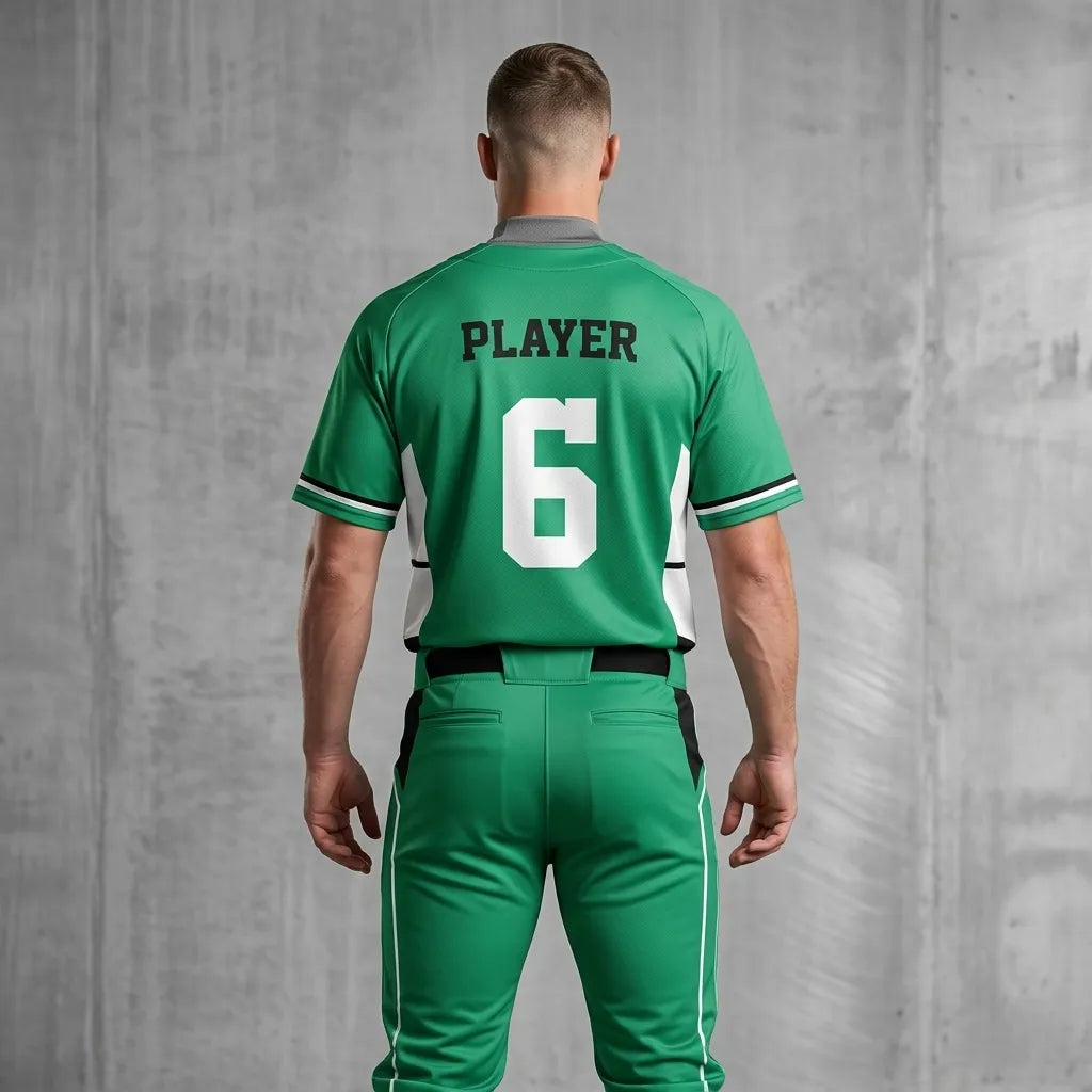 custom-green-baseball-uniform-by-sks-wholesales-Back