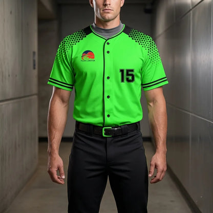 custom-lime-green-and-black-baseball-uniforms-by-sks-wholesales-Front