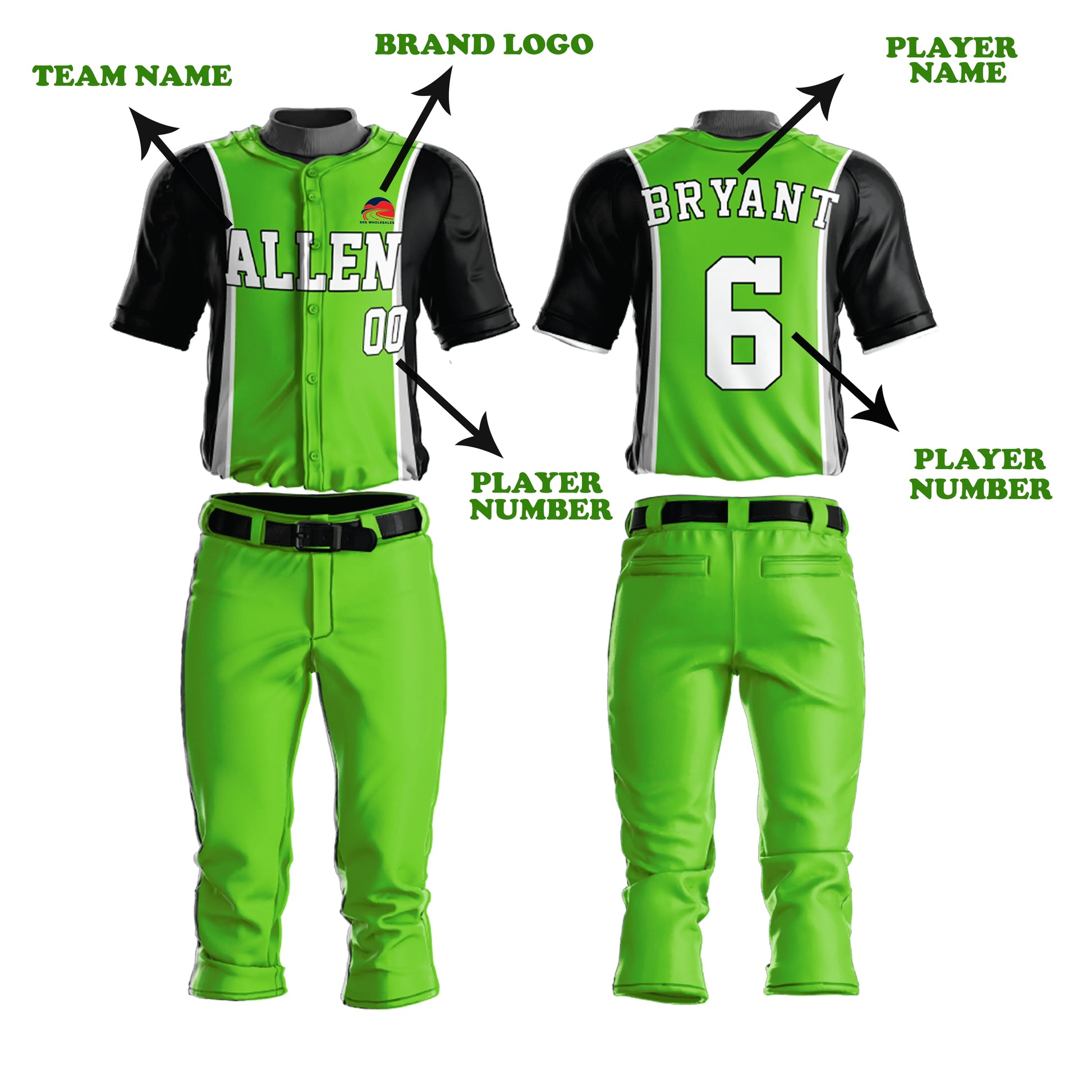 custom-lime-green-baseball-uniforms-by-sks-wholesales