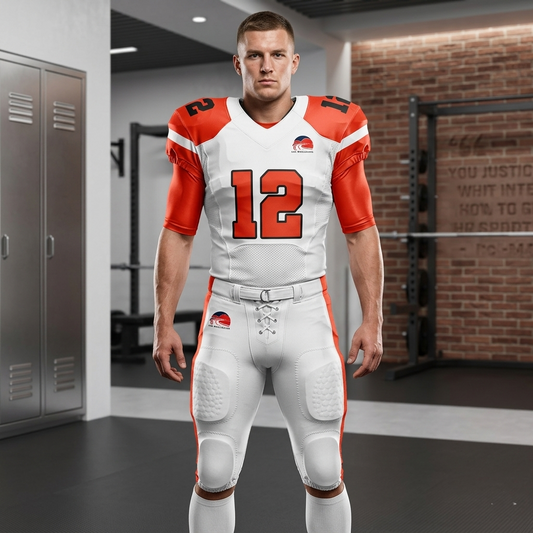 Wholesale Custom Red And White Football Uniform