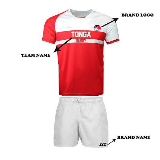 Custom Tonga Rugby Uniform