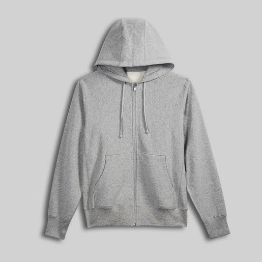 customizable-all-gray-zip-up-hoodie-front-by-SKS-Wholesales