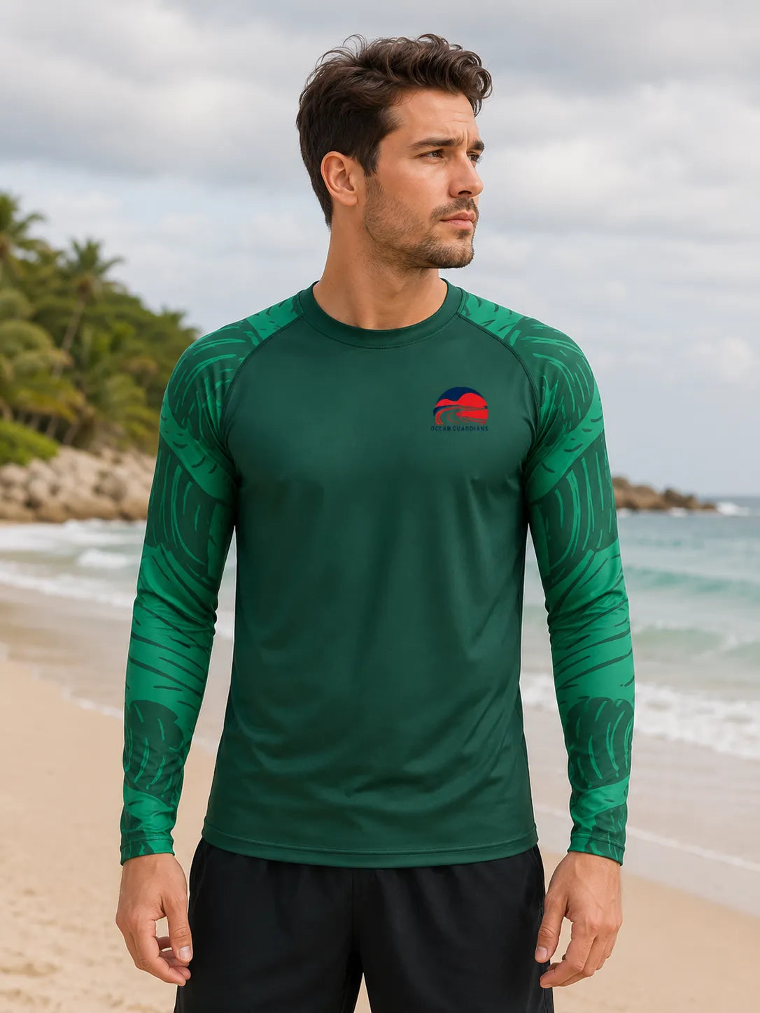 customizable-emerald-green-rash-guard-by-sks-wholesales-Front