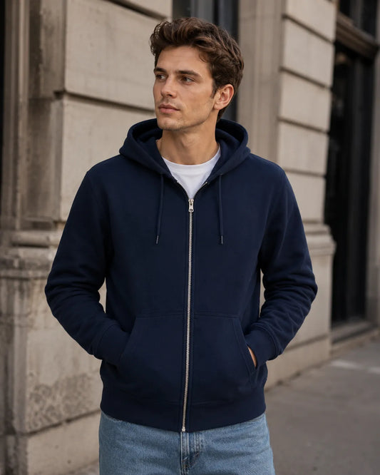 customizable-navy-blue-zip-up-hoodie-front-by-SKS