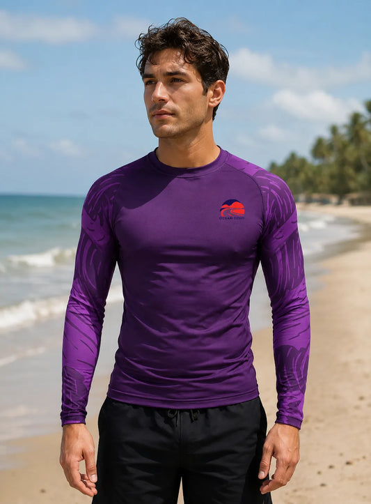 customizable-purple-crew-neck-rash-guard-by-sks-wholesales-Front